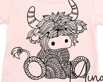 Mandala Cow Svg Etsy