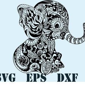 Download Elephant Mandala Svg Etsy