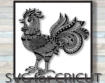 Rooster Mandala Svg Etsy