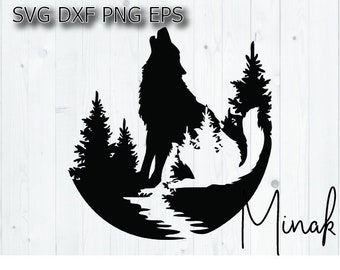Download Wolf Svg Etsy PSD Mockup Templates