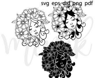 Download Flower Hair Svg Etsy PSD Mockup Templates