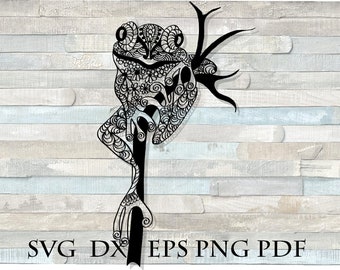 Mandala frog svg | Etsy