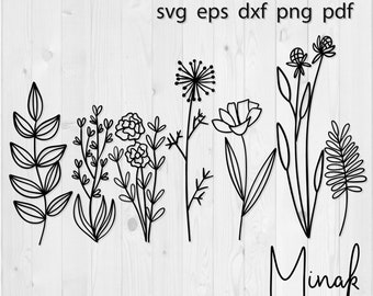 Download Wildflowers Svg Etsy