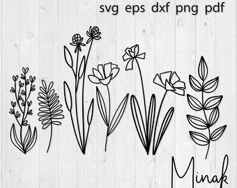 Download Wildflower svg | Etsy
