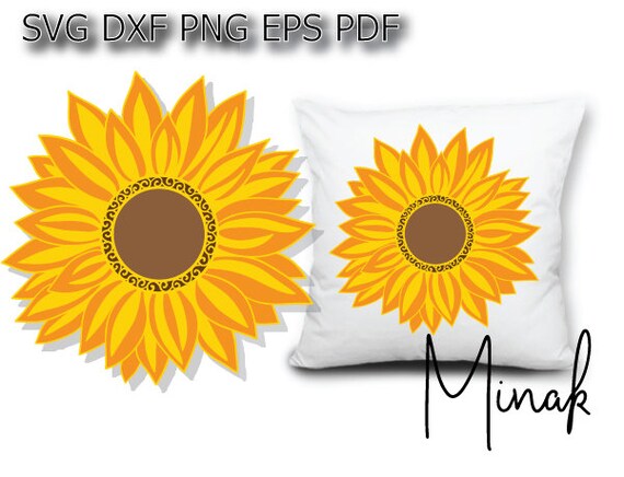 Free Free 109 Silhouette Sunflower Monogram Frame Svg Sunflower Svg SVG PNG EPS DXF File