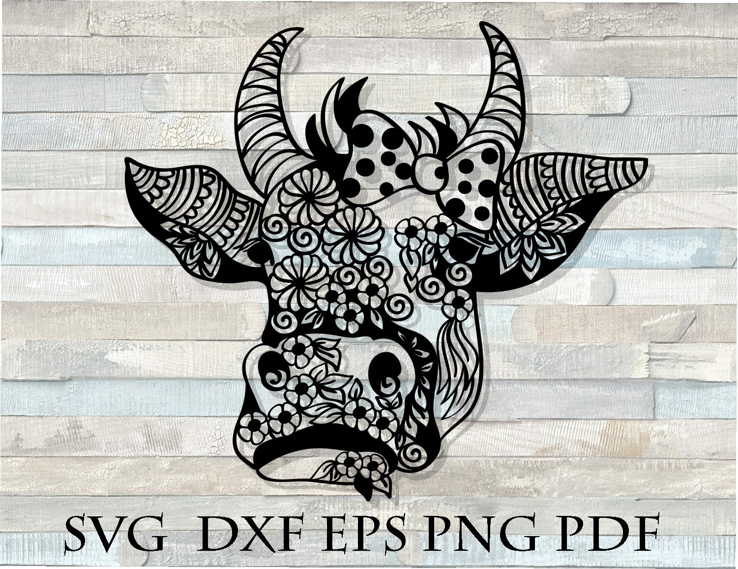 Download Cow mandala svg / animal mandala svg / zentangle svg cut ...