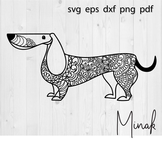 Download Dachshund Svg Floral Dog Mandala Png Vector Clipart Etsy PSD Mockup Templates