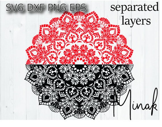 Download Half mandala svg Lace svg for cricut mandala doily svg | Etsy