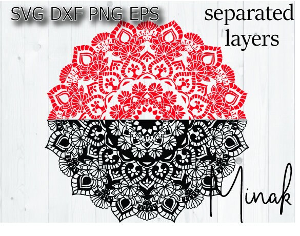 Download Half Mandala Svg Lace Svg For Cricut Mandala Doily Svg Etsy