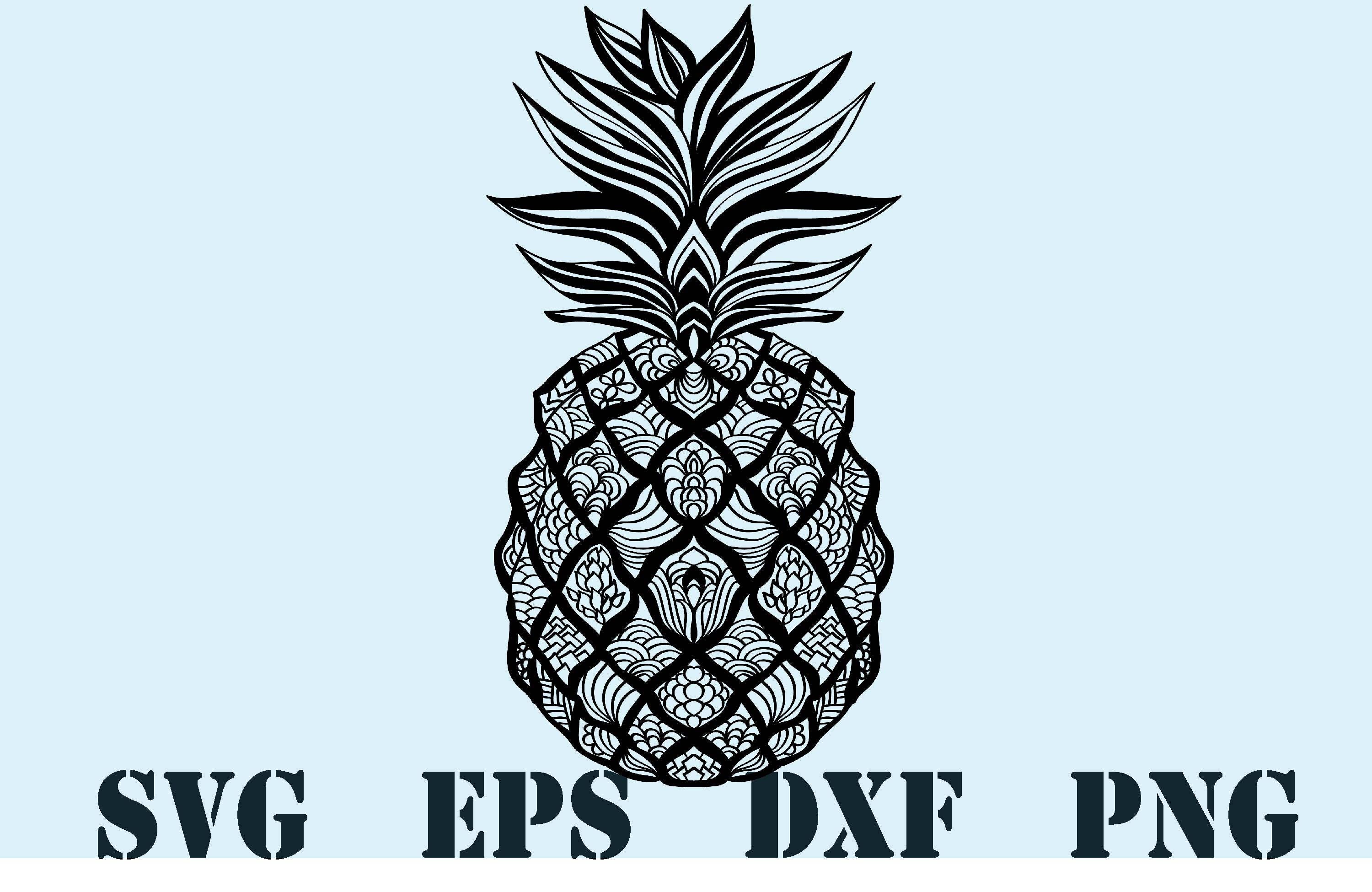 Download Pineapple Svg Zentangle Svg Intricate Svg Files For Cricut Etsy
