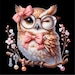 Cute Owl Clip Art, Baby Bird Give a Wink, 10 PNG Girl Glasses, Kids ...