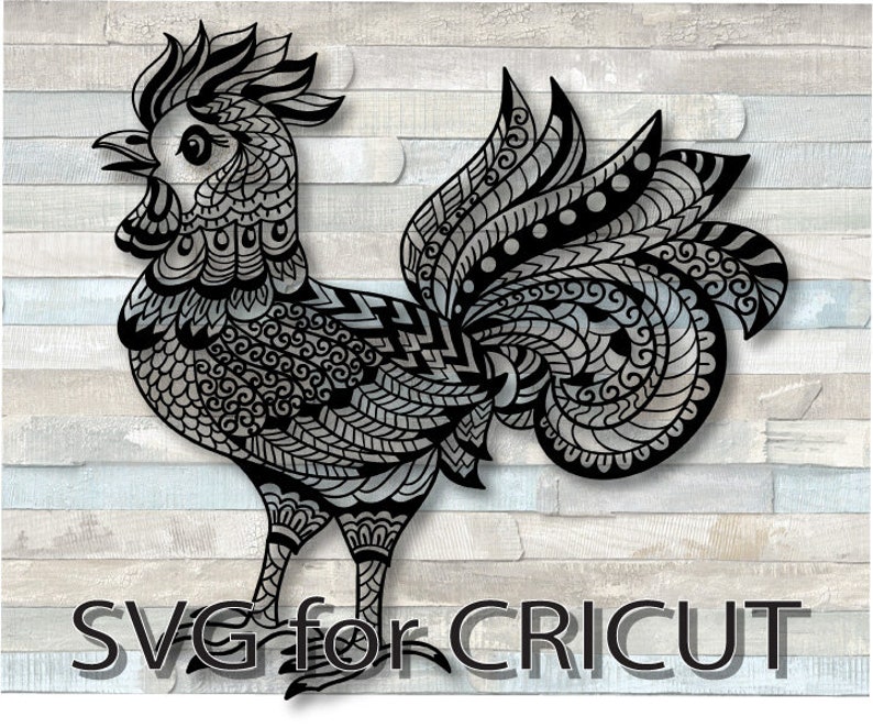Download Rooster mandala svg rooster zentangle drawing logo design ...