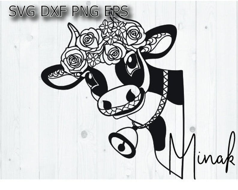 Download Heifer flower crown svg cow birthday farm funny lover gift ...