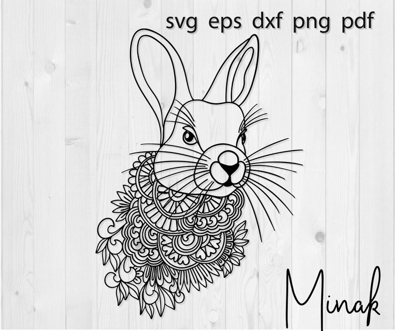 Download Mandala bunny svg rabbit flower spring floral Easter mom girl | Etsy