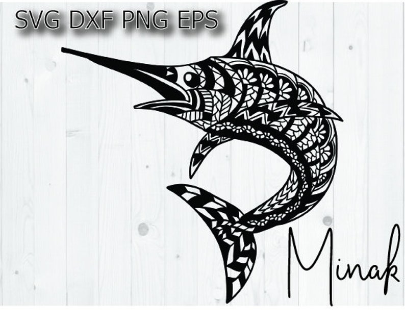 Download Marlin fish svg fish jumping mandala svg ocean fish shirt ...