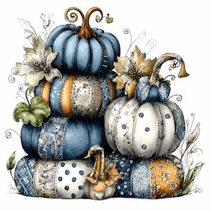 11 lapptäcke pumpa stack PNG höst höst skörd clipart quiltad grönsak