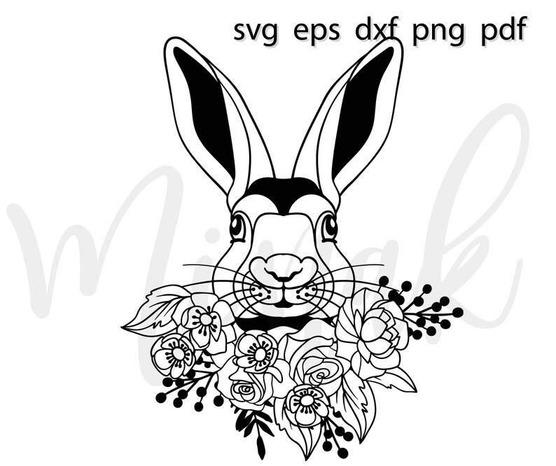 Download Flower bunny svg rabbit mandala spring floral Easter mom ...