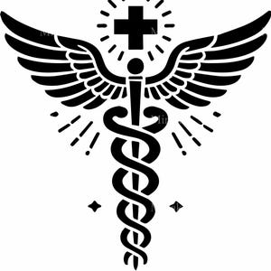 4 SVG Medical Symbol SVG – Caduceus Cut File – Healthcare Clipart for Nurse Gifts, Graduation Crafts and Doctor Cricut Projects