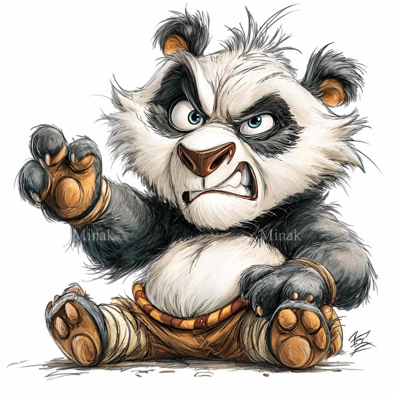 15 PNG Panda Clipart – Funny Animal PNG – Cute Cartoon Design for ...
