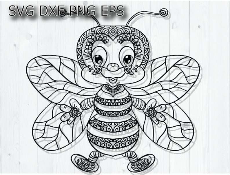 Download Baby bee shirt svg mandala mama bee svg cut file for ...