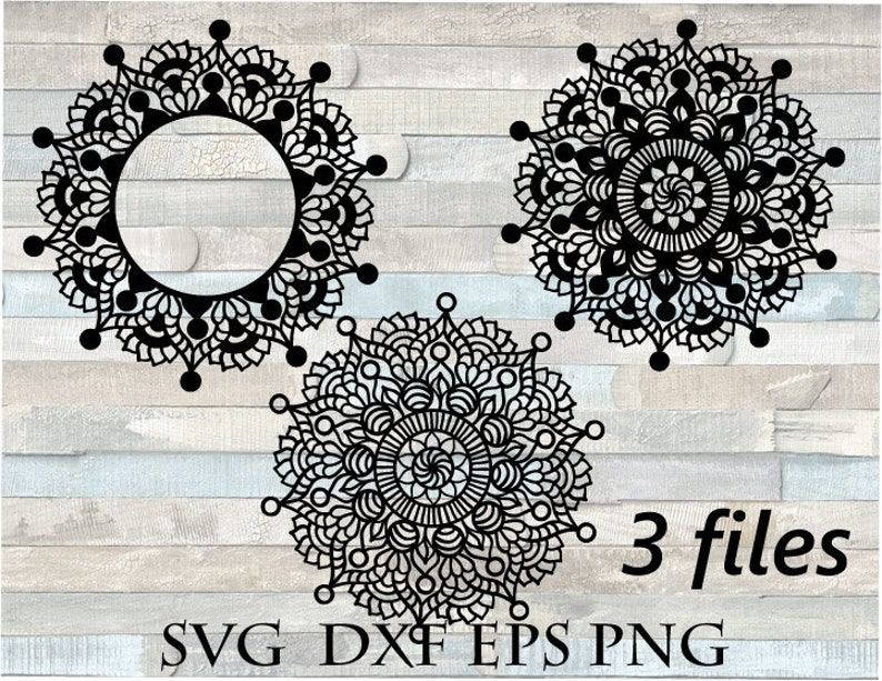 Download Mandala svg monogram svg circle svg doily svg intricate | Etsy