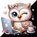 Coffee Owl Clip Art, Baby Bird Give a Wink, 15 PNG Girl Glasses ...