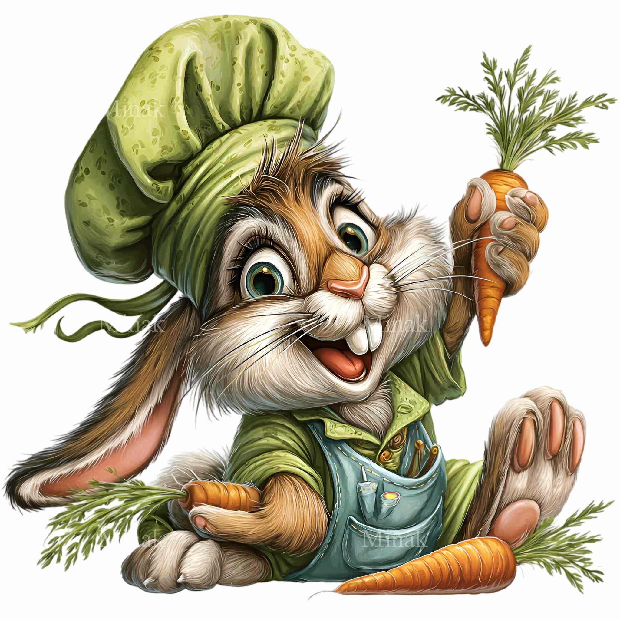 15 PNG Chef Bunny Clipart, Rabbit Baker Sublimation, Carrot Garden ...