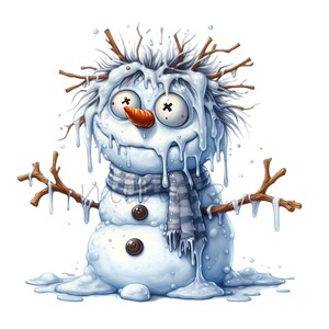 Funny Melting Snowman Winter Hat 12 PNG Crazy Funny Kids Cartoon ...