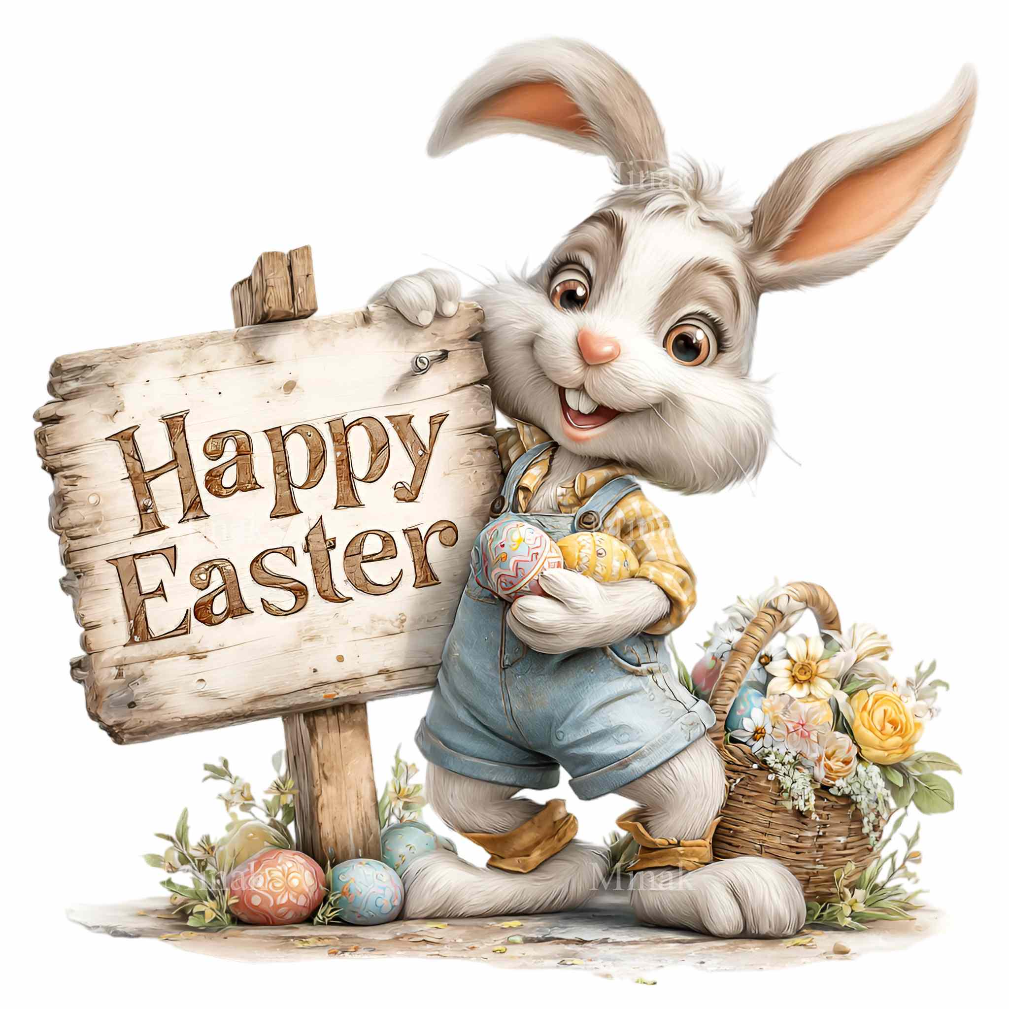 16 PNG Easter Rabbit Clipart, Happy Holiday Bunny Illustration, Spring ...