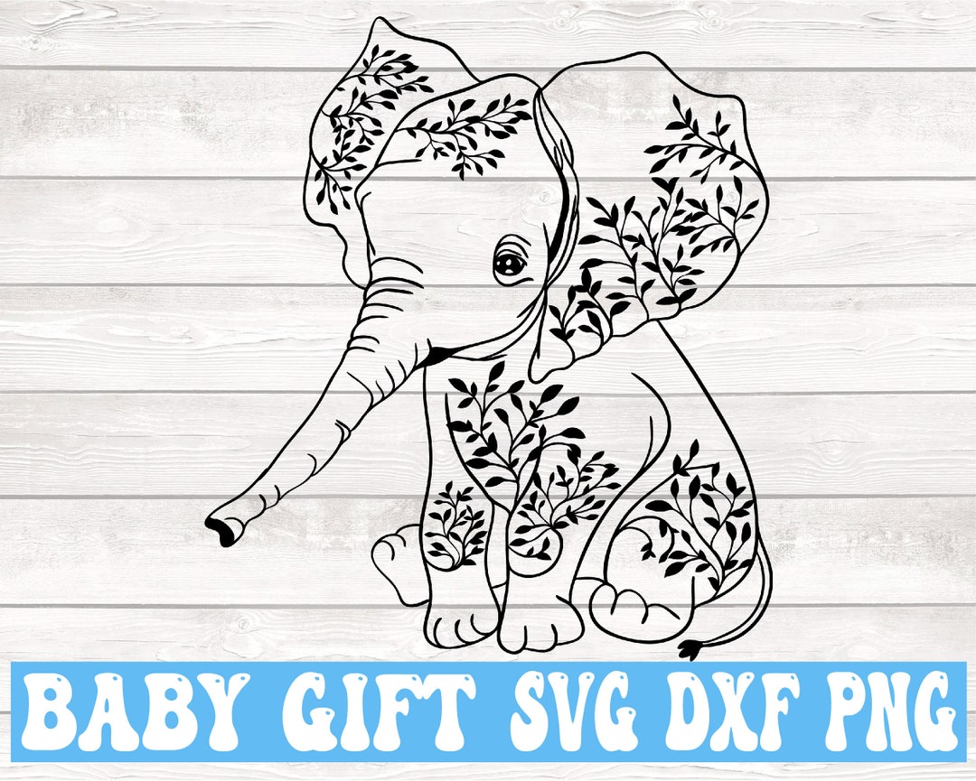 Nursery Elephant Svg, Baby Elephant Svg, Elephant Mandala Svg, Elephant