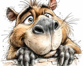 15 PNG Funny Capybara Clipart – Rodent Animal Lover Design