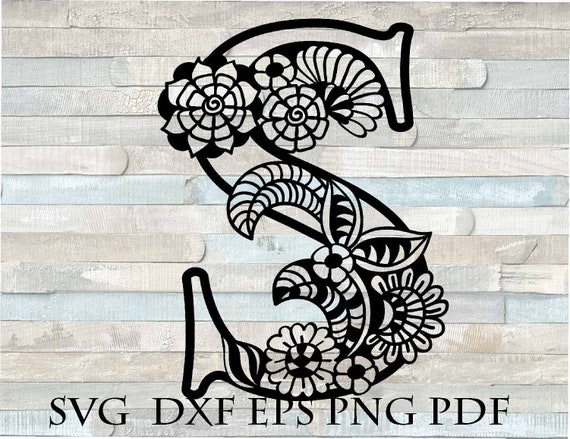 Download Mandala Monogram Svg Letter S Svg File For Cricut Dxf Etsy