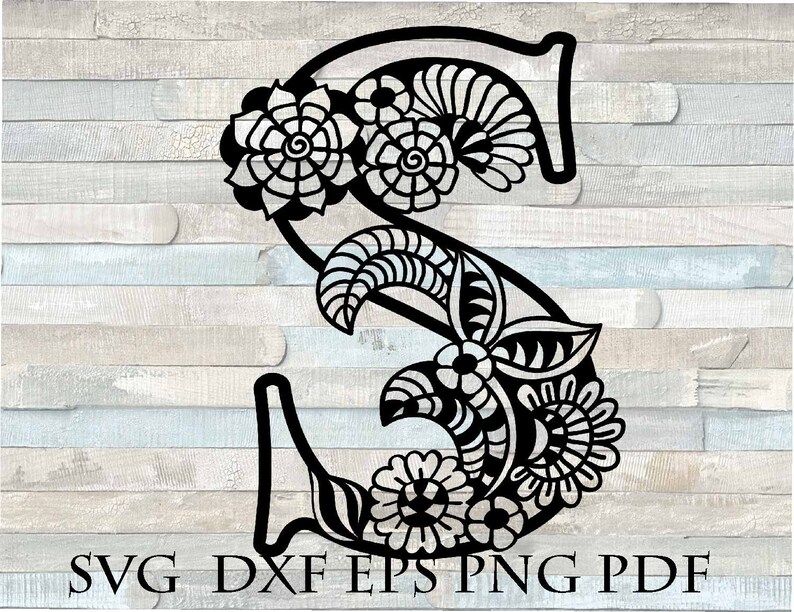 Download Mandala monogram svg letter S svg file for cricut dxf | Etsy