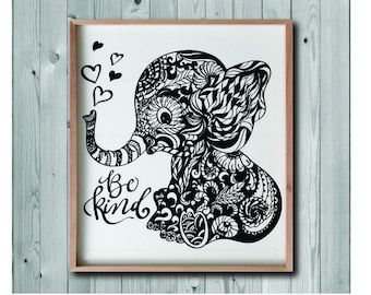 Elephant mandala svg