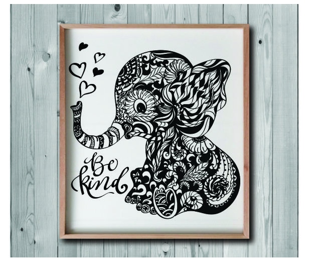 Elephant mandala svg