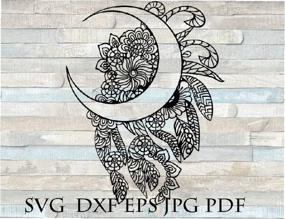 Download Mandala Moon Svg Etsy