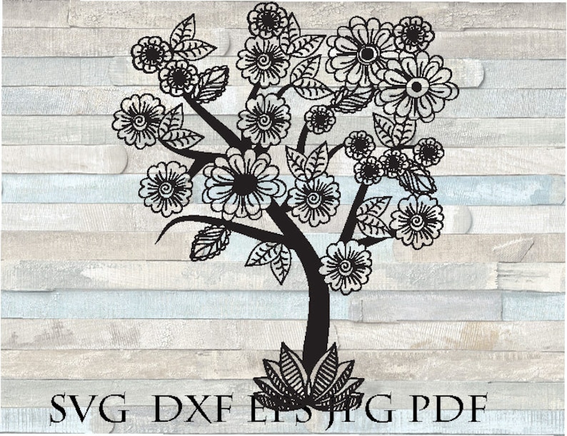 Download Tree Svg Floral Tree Svg Mandala Svg Etsy 3D SVG Files Ideas | SVG, Paper Crafts, SVG File