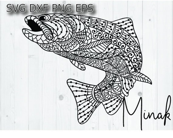 Download Intricate mandala bass fish svg files for cricut fishing ...