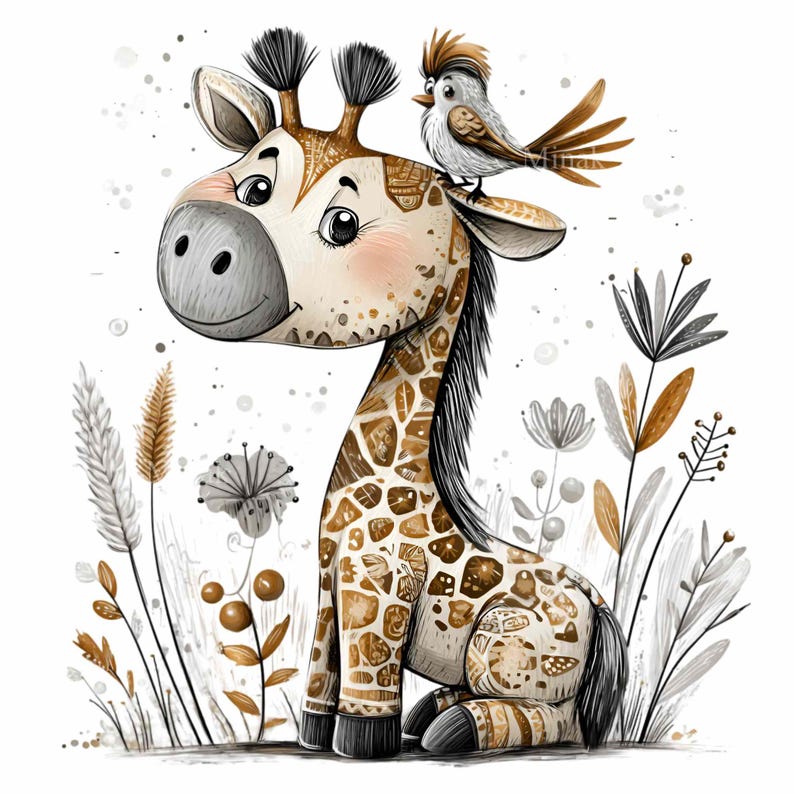 16 PNG Baby Giraffe Clipart, Safari Toucan Bird - Etsy