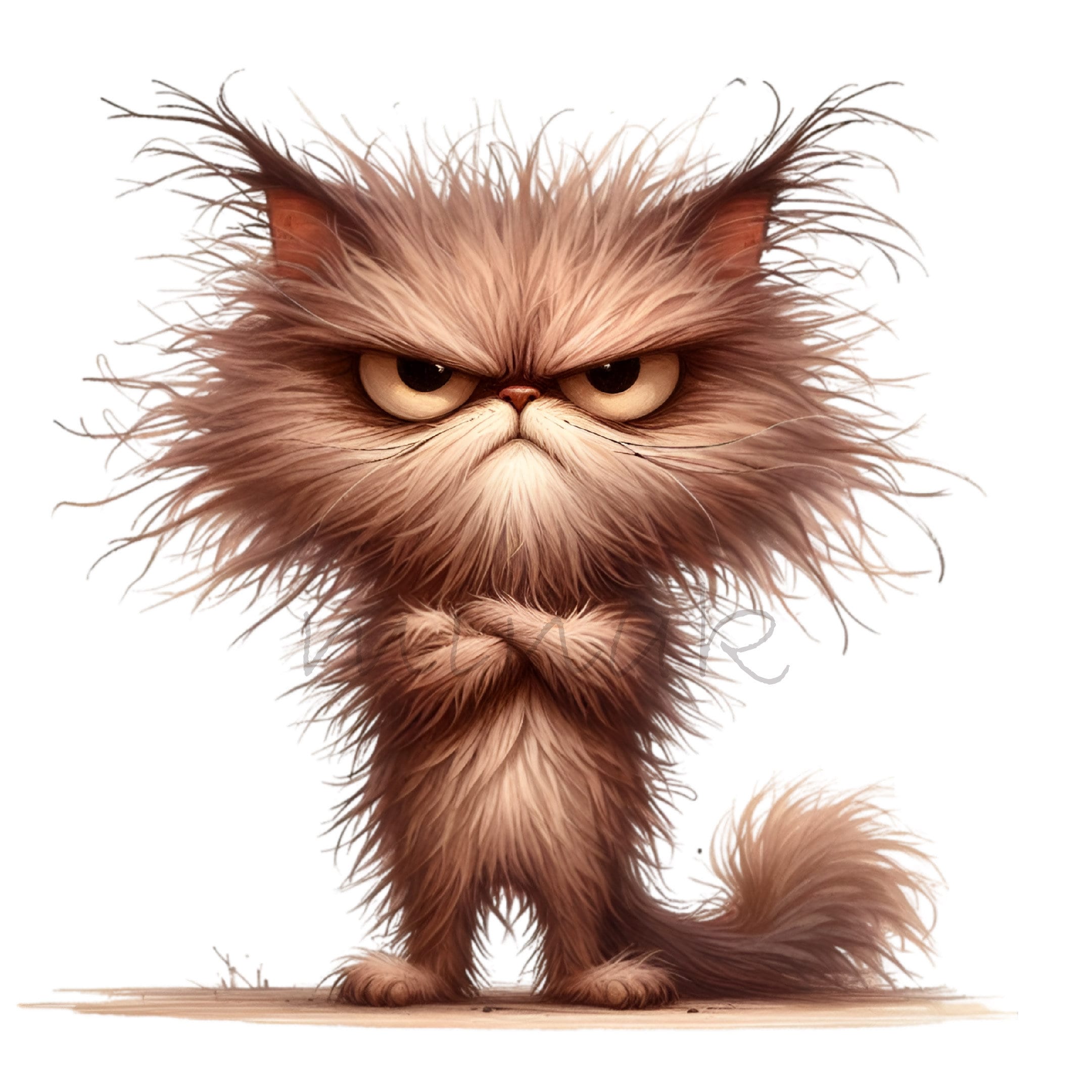 Grumpy Cat Clipart PNG, 15 Funny and Adorable Fluffy Cat, Perfect for ...
