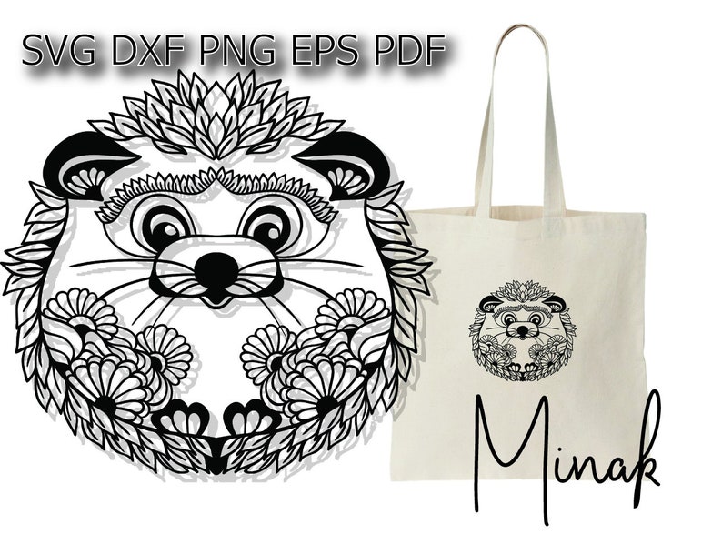 Download Floral baby hedgehog svg cut file vector | Etsy