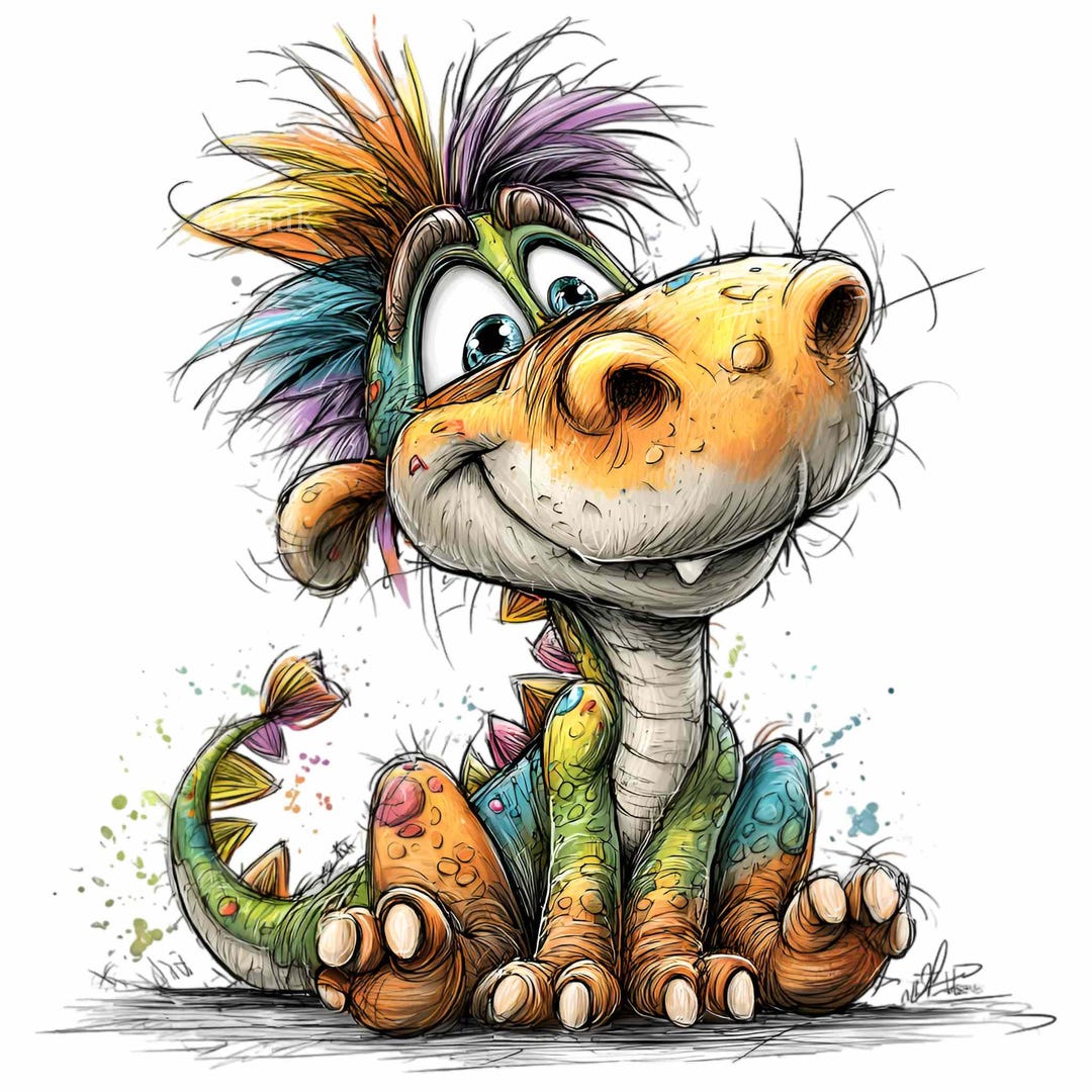 16 PNG Cute Rainbow Dino – Colorful Dinosaur PNG Clipart – Fun Cartoon ...