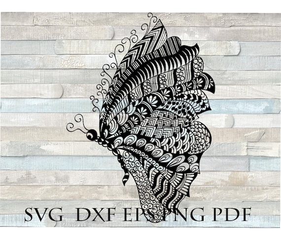 Download Butterfly Mandela Shirt Design Svg Intricate Butterfly Drawing Etsy