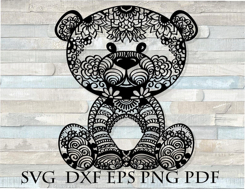 Bear Svg Zentangle Svg Mandala Svg Teddy Bear Svg Zen - vrogue.co
