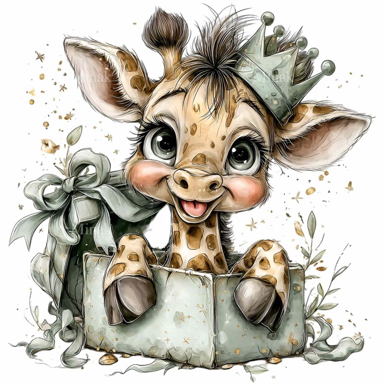 15 PNG Baby Giraffe Clipart – Cute Safari Animal PNG Illustration ...
