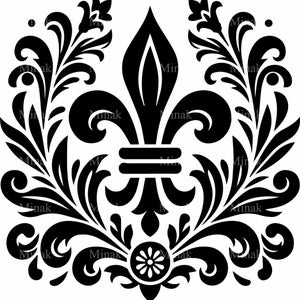 6 emblemas medievales SVG (archivo de corte heráldico francés elegante) - Clipart barroco real para Cricut y Silhouette Crafts