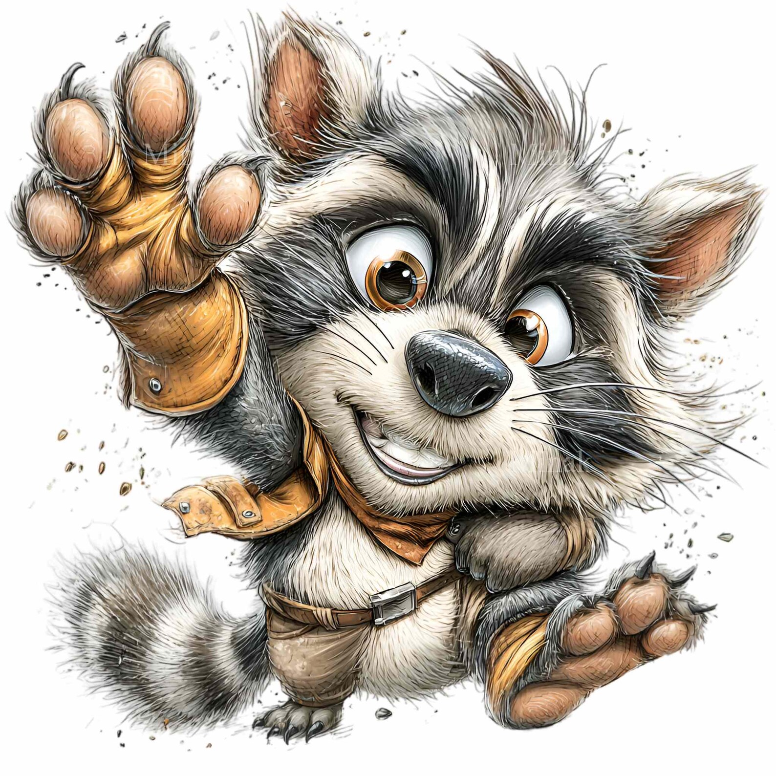 Scared Racoon Icon 14 PNG Waving Raccoon, Scared Forest Wildlife Animal Clipart - Etsy