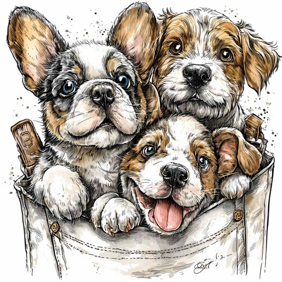 10 PNG Pocket Puppies Clipart – Cute Dogs PNG – Pet Lovers, DIY