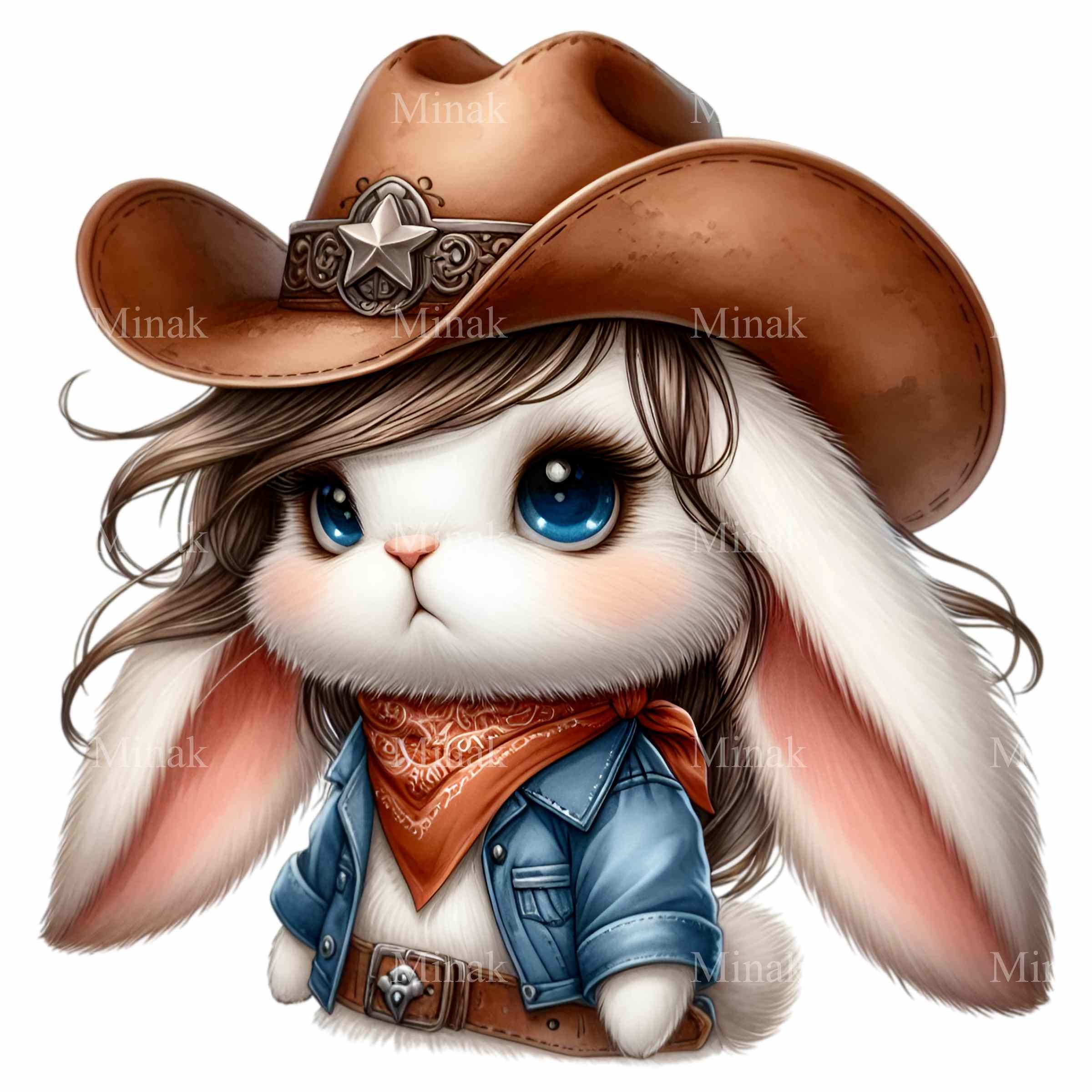 14 PNG Cowboy Outfit – Bunny PNG Clipart – Western Rabbit for Kids ...