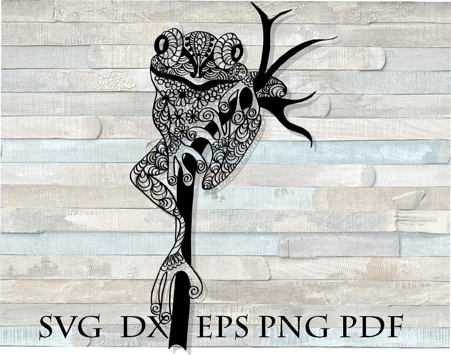 Frog Mandala Svg Intricate Svg Cute Frog Clipart - Etsy